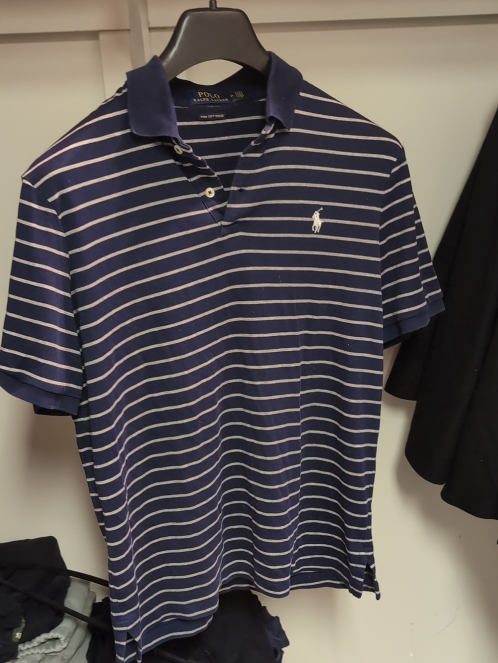 Polo by Ralph Lauren Navy and White Striped Polo Shirt